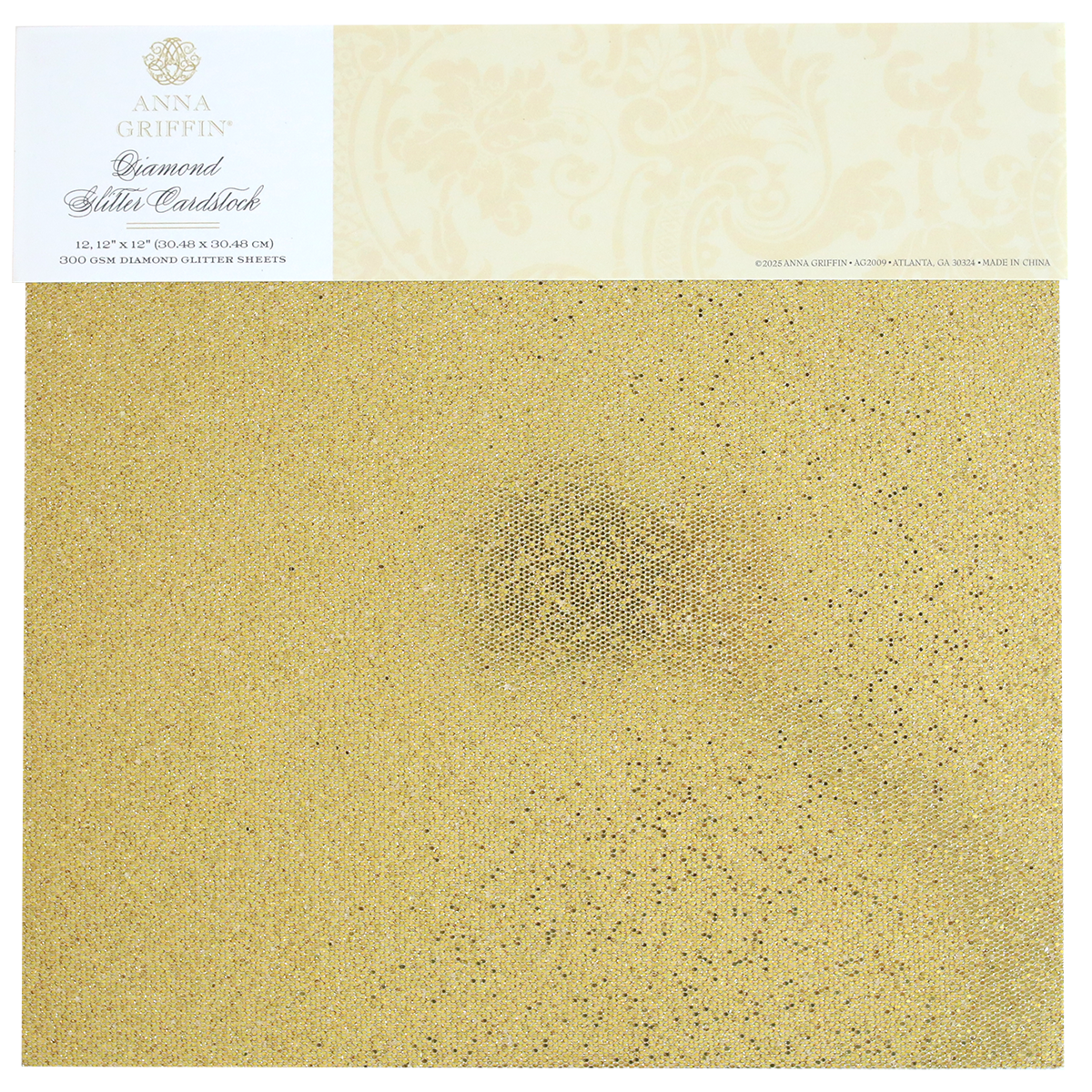 DIAMOND GLITTER 12X12 CARDSTOCK 12 SHEETS