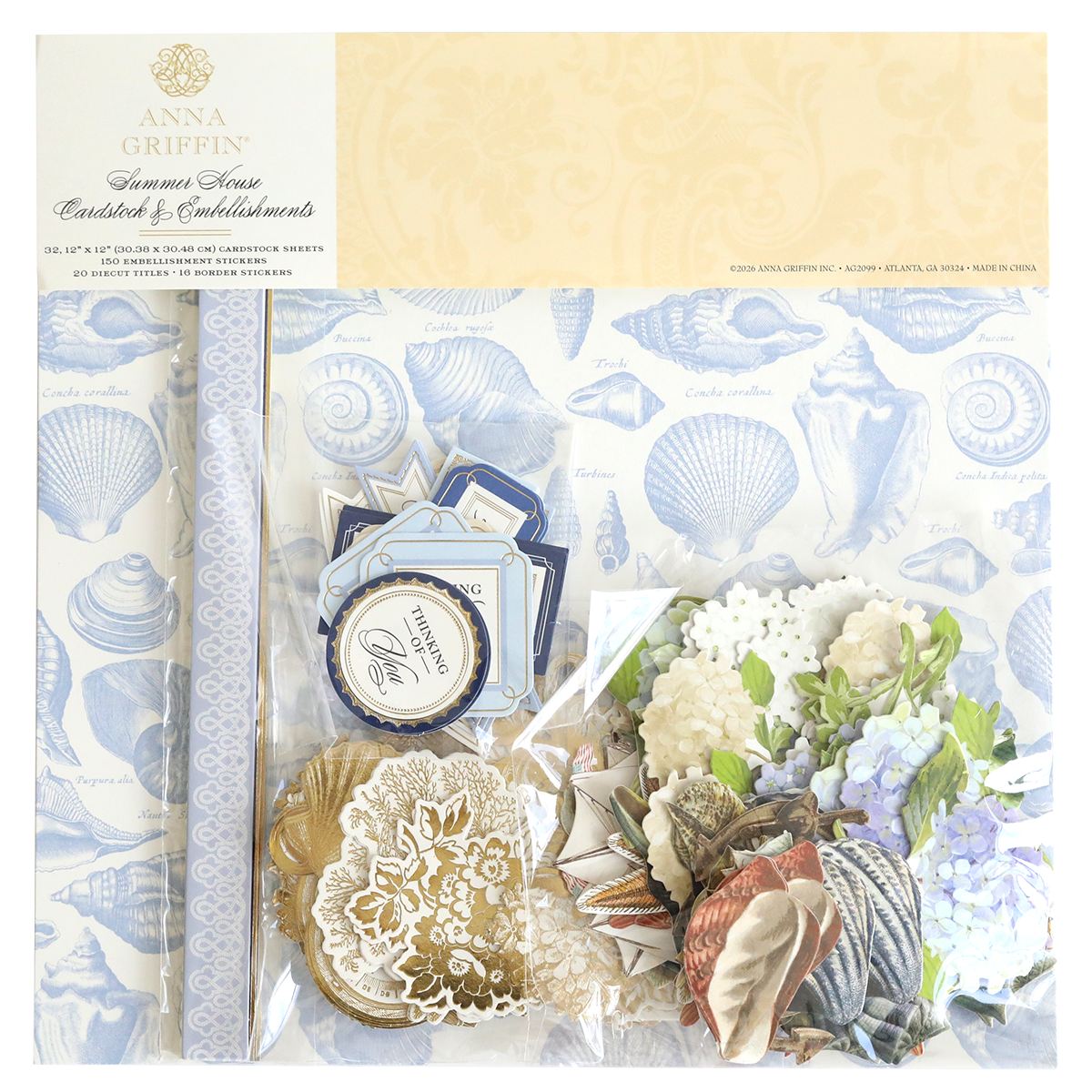 SUMMER HOUSE CARDSTOCK AND EMBELLISHMENTS
