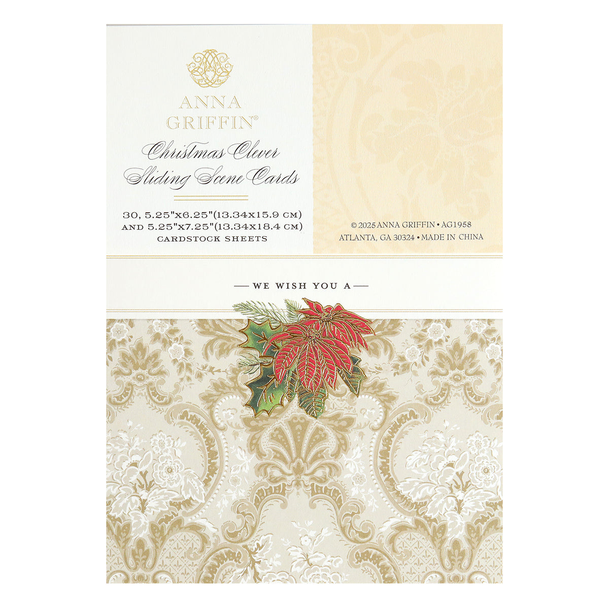 CHRISTMAS CLEVER SLIDING SCENES CARDSTOCK