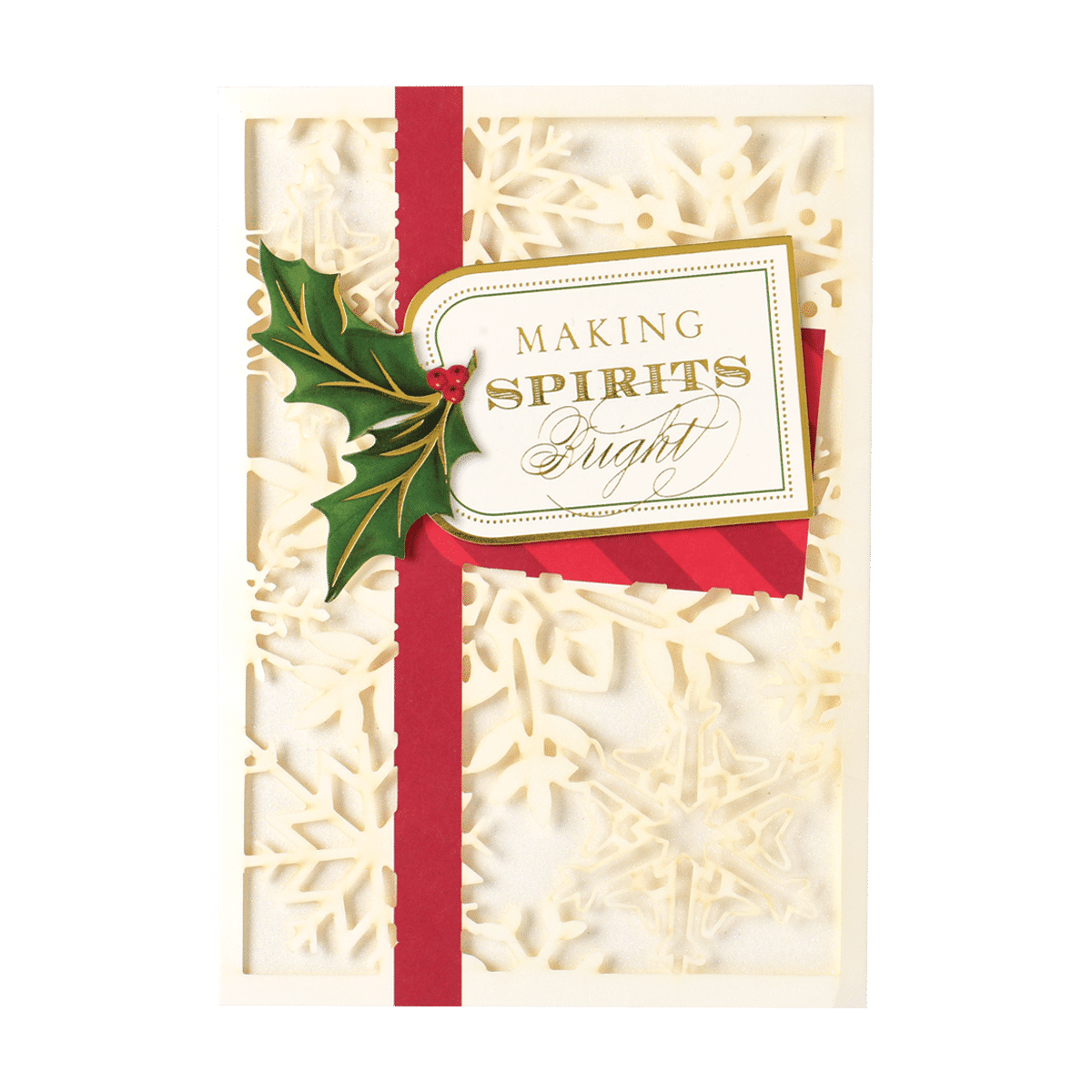 SNOWFLAKE LASER CUT BOXED CARD 10 CT