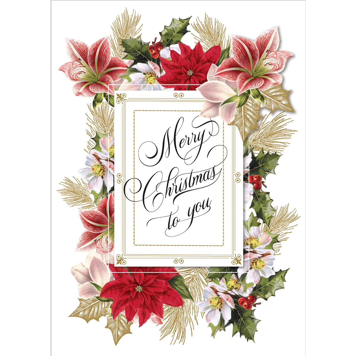 BOTANICAL MERRY CHRISTMAS CARD