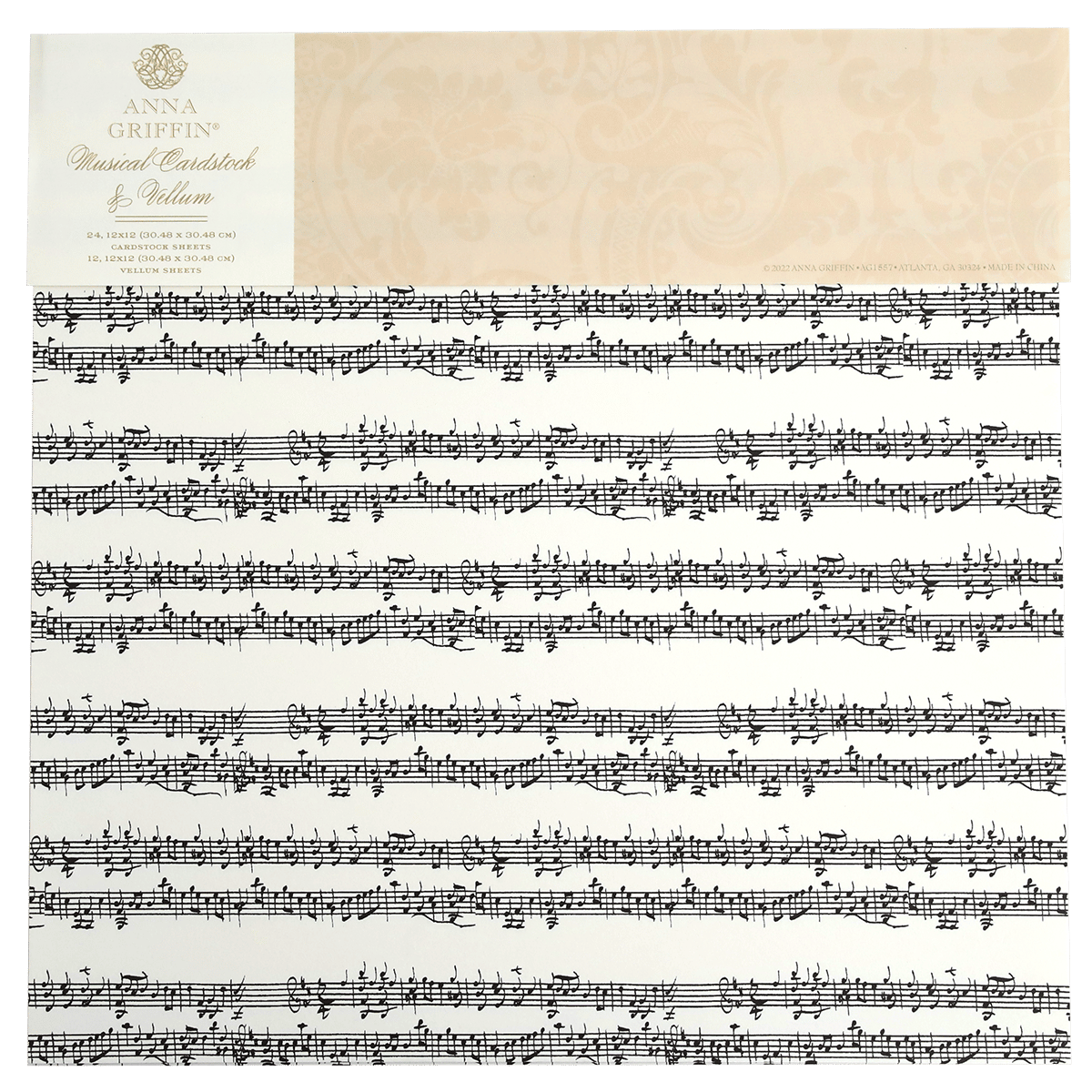 MUSICAL CARDSTOCK AND VELLUM