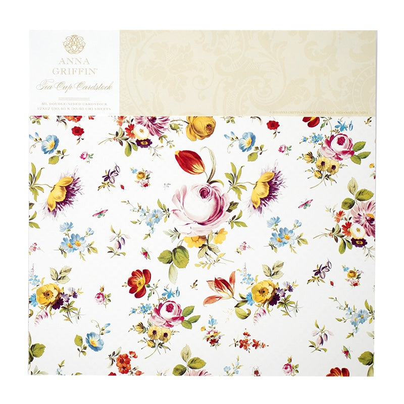 TEA CUP DOUBLE SIDED 12X12 CARD STOCK